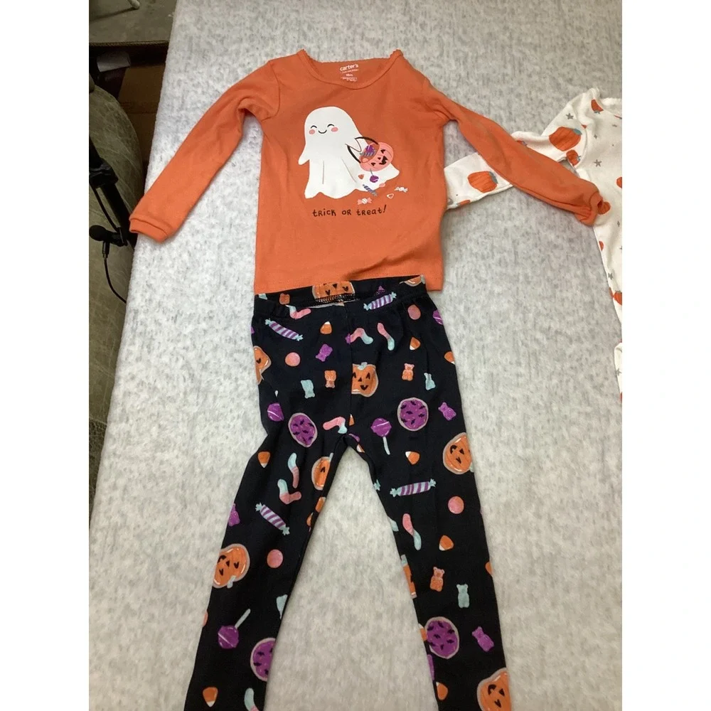 Carters Just One You Halloween Pajamas 18M Ghost Pumpkin 2-Pack Set 6T222710‎